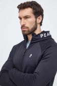 Спортивна кофта Peak Performance Rider колір чорний з капюшоном з принтом