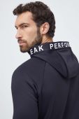 Спортивна кофта Peak Performance Rider колір чорний з капюшоном з принтом