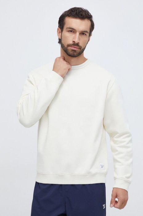 Кофта Reebok Classic чоловіча колір бежевий однотонна