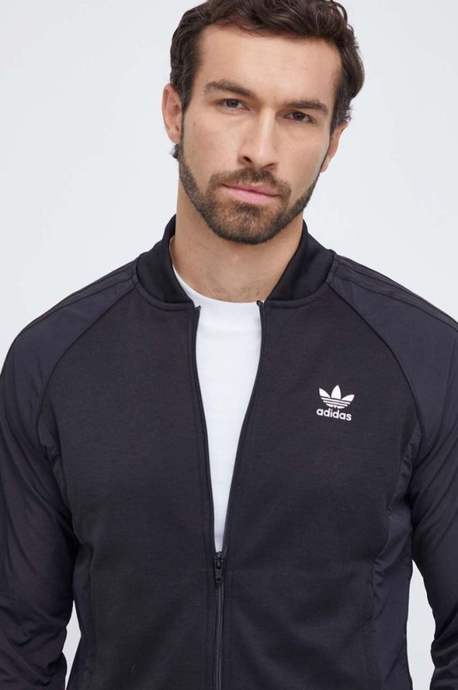 Кофта adidas Originals чоловіча колір чорний однотонна (3617400) фото 4