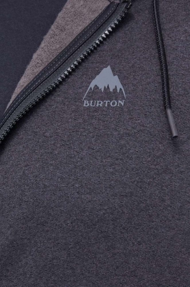 Кофта Burton чоловіча колір сірий з капюшоном однотонна фото 5