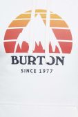 Кофта Burton чоловіча колір білий з капюшоном з принтом
