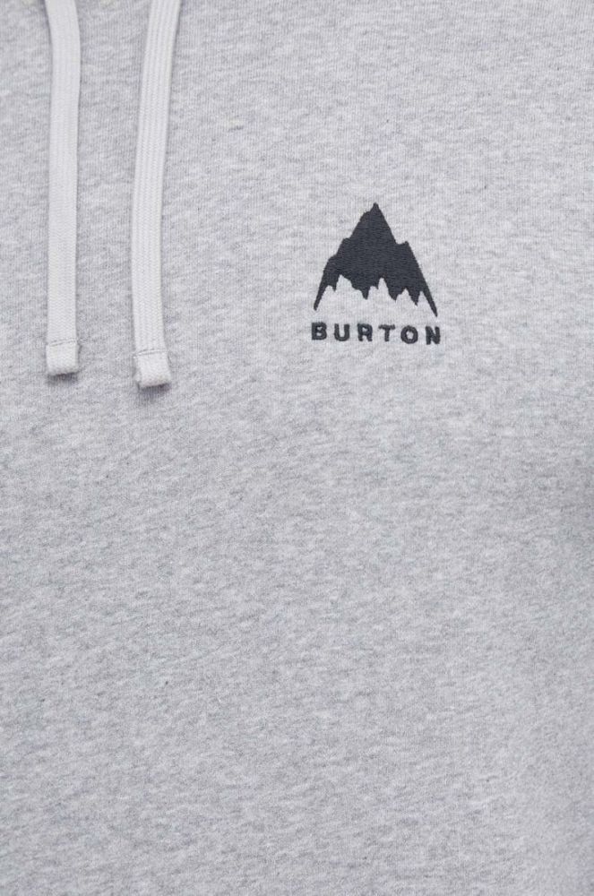 Кофта Burton чоловіча колір сірий з капюшоном меланж фото 5