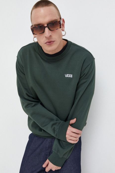 Кофта Vans чоловіча колір зелений однотонна (3680979)