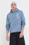 Бавовняна кофта Vans чоловіча з капюшоном з аплікацією колір блакитний (3680988) Бавовняна кофта Vans чоловіча з капюшоном з аплікацією колір блакитний (3680988)