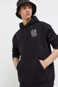 Кофта Vans чоловіча колір чорний з капюшоном з принтом (3688332)
