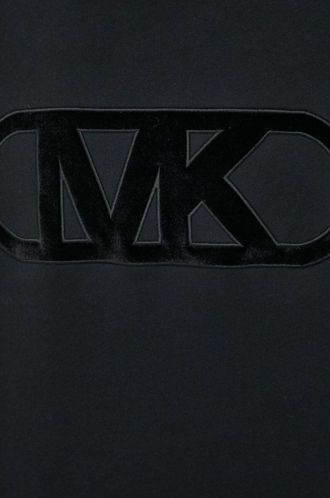 Бавовняна кофта Michael Kors чоловіча колір чорний з аплікацією фото 5