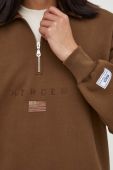 Бавовняна кофта Mercer Amsterdam колір коричневий з аплікацією