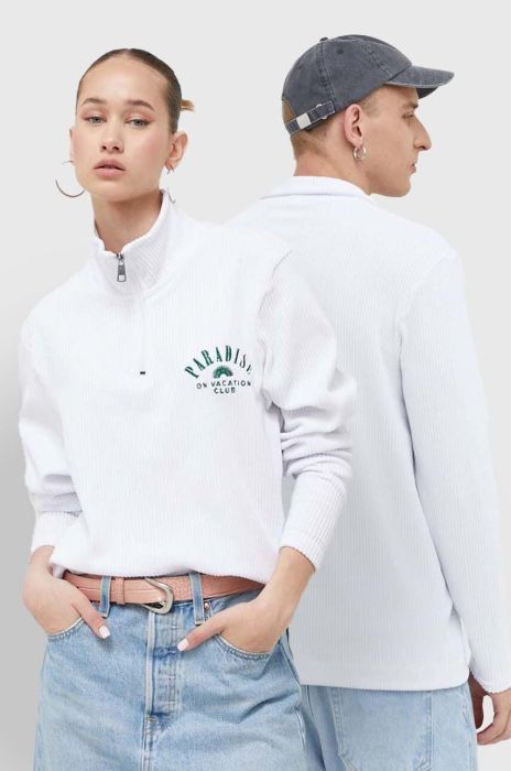 Кофта On Vacation колір білий з аплікацією