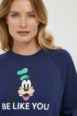 Бавовняна кофта United Colors of Benetton x Disney колір синій з принтом
