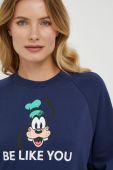 Бавовняна кофта United Colors of Benetton x Disney колір синій з принтом