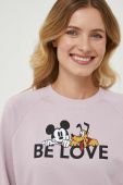 Бавовняна кофта United Colors of Benetton x Disney колір рожевий візерунок