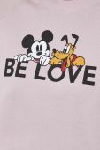 Бавовняна кофта United Colors of Benetton x Disney колір рожевий візерунок