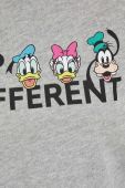 Бавовняна кофта United Colors of Benetton x Disney колір сірий з принтом