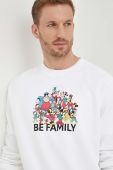 Бавовняна кофта United Colors of Benetton x Disney колір білий з принтом