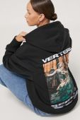 Кофта Vertere Berlin колір чорний з капюшоном з принтом (3621344)