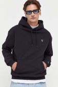 Кофта Vertere Berlin колір чорний з капюшоном однотонна