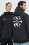 Спортивна кофта Colourwear Est 2010 колір чорний з капюшоном з принтом Спортивна кофта Colourwear Est 2010 колір чорний з капюшоном з принтом