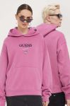 Кофта Guess Originals колір фіолетовий з капюшоном з аплікацією Кофта Guess Originals колір фіолетовий з капюшоном з аплікацією