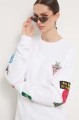 Кофта Guess Originals колір білий з аплікацією