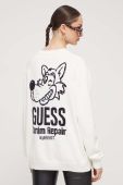 Бавовняний светр Guess Originals колір бежевий легкий