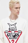 Бавовняний светр Guess Originals колір бежевий легкий
