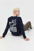 Бавовняний светр Guess Originals колір синій легкий