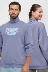 Бавовняна кофта Reebok Classic з аплікацією колір блакитний Бавовняна кофта Reebok Classic з аплікацією колір блакитний