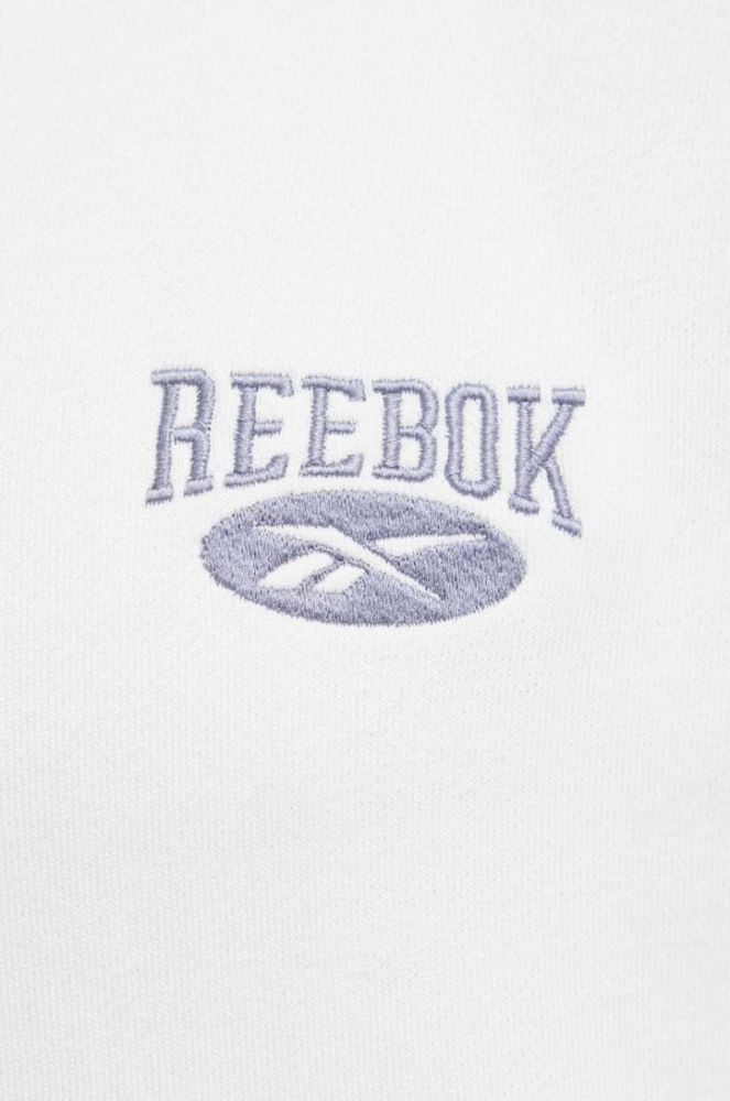 Бавовняна кофта Reebok Classic колір білий з аплікацією фото 10