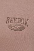 Бавовняна кофта Reebok Classic колір коричневий з аплікацією