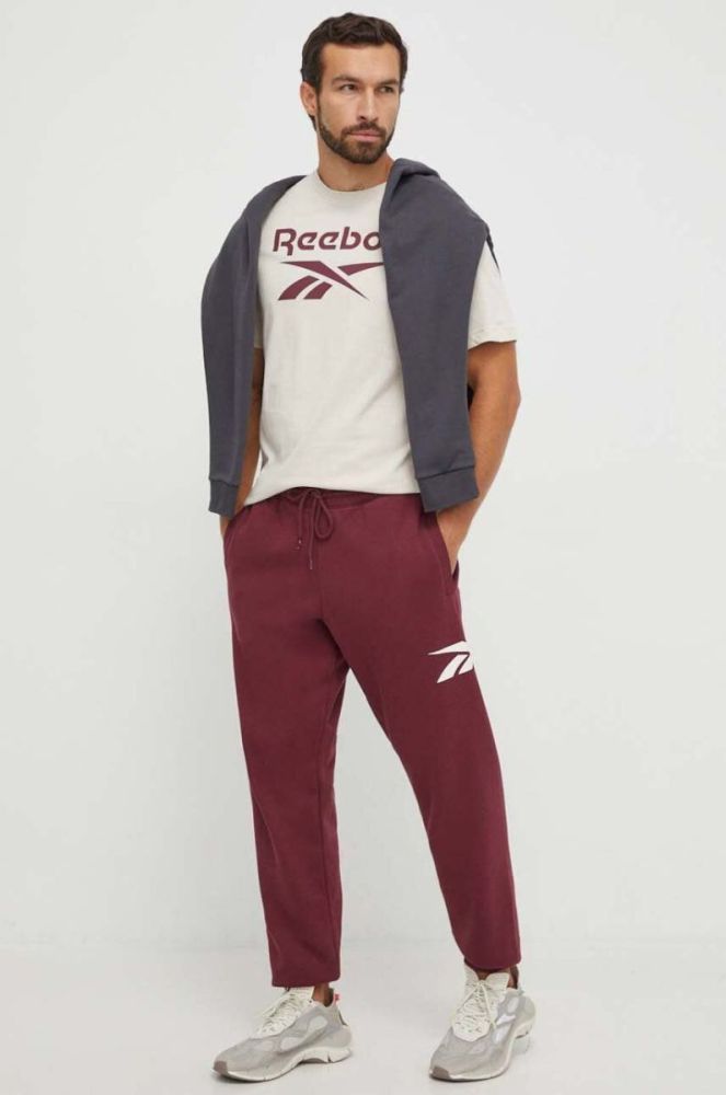 Бавовняна кофта Reebok Classic колір сірий з аплікацією фото 4
