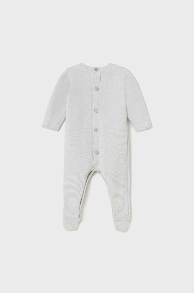 Дитячі бавовняні повзунки Mayoral Newborn Gift box колір сірий фото 2