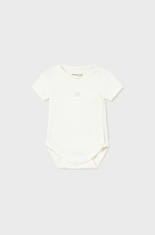Дитяче бавовняне боді Mayoral Newborn колір бежевий (3428033)