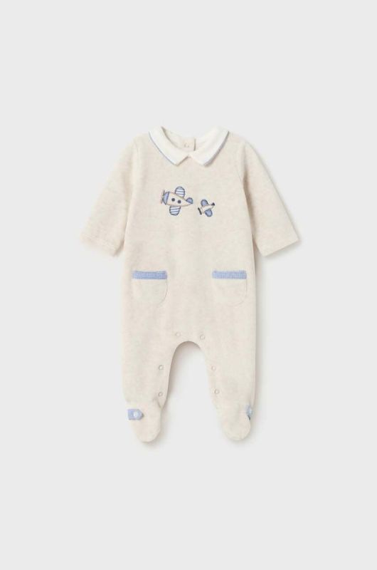 Дитячі повзунки Mayoral Newborn Gift box колір бежевий (3444579)