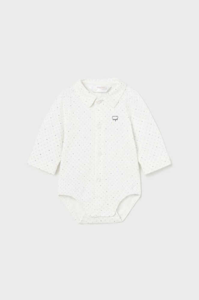 Дитяче бавовняне боді Mayoral Newborn колір білий (3503765) фото 4