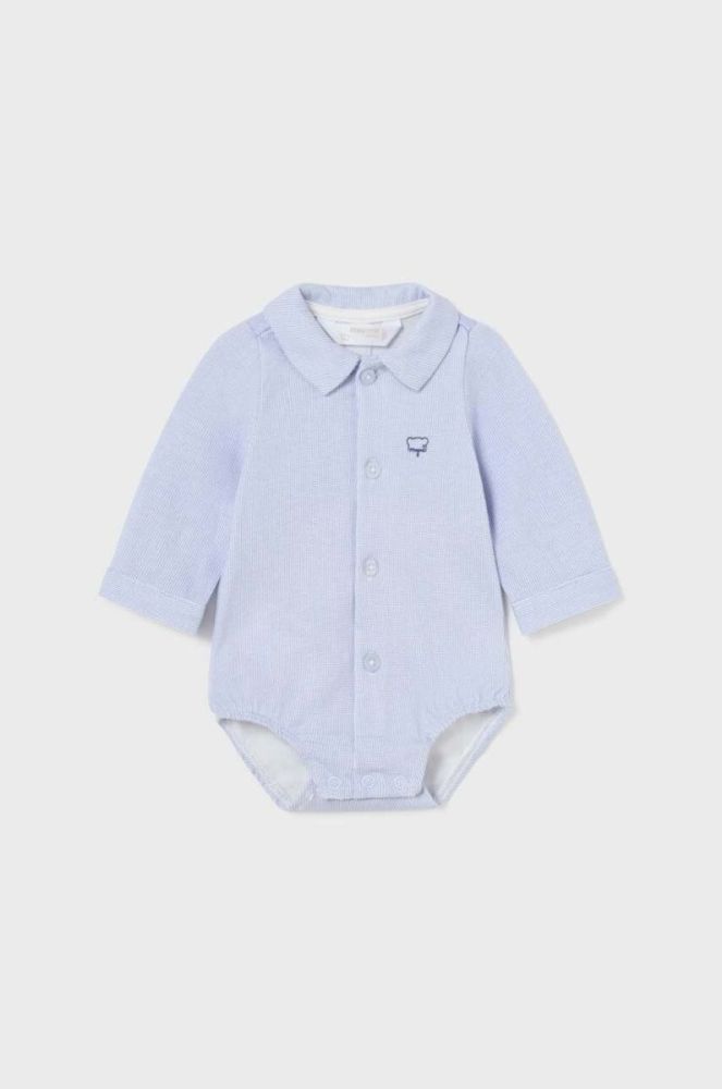 Дитяче бавовняне боді Mayoral Newborn колір блакитний (3503759) фото 4