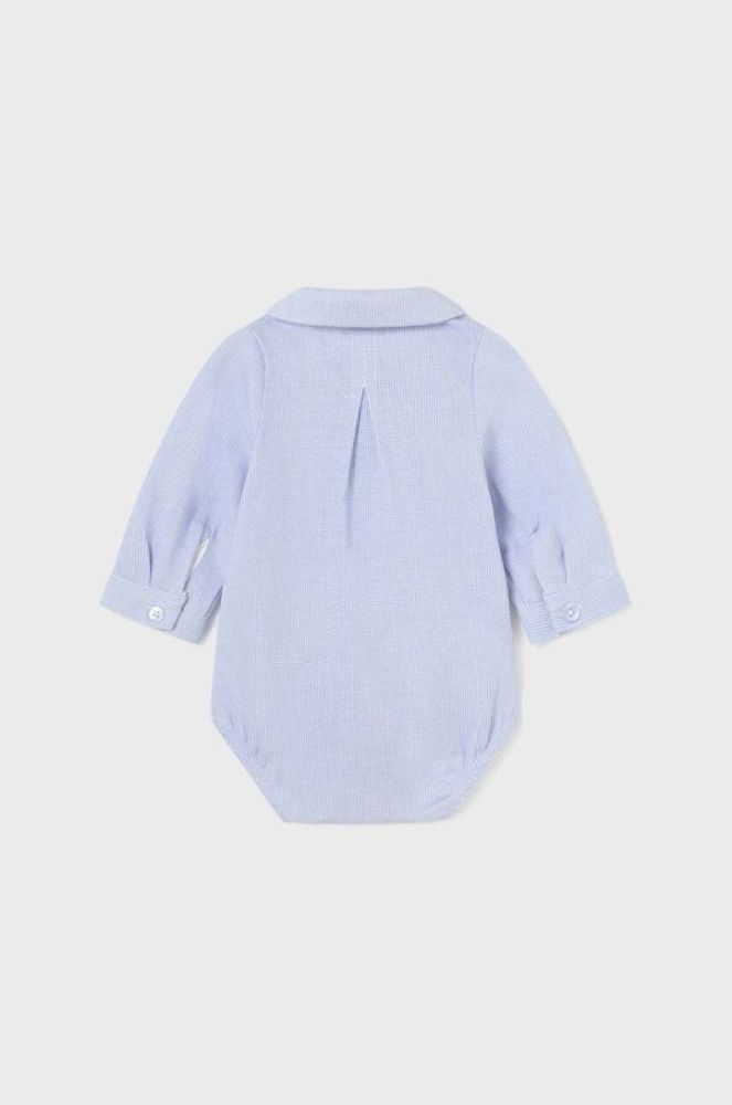 Дитяче бавовняне боді Mayoral Newborn колір блакитний (3503759) фото 5