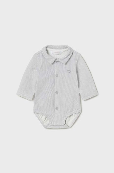 Дитяче бавовняне боді Mayoral Newborn колір сірий (3503750)