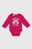 Дитяче бавовняне боді Guess 3-pack колір рожевий (3324627)