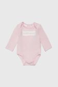 Дитяче бавовняне боді Guess 3-pack колір рожевий (3324627)