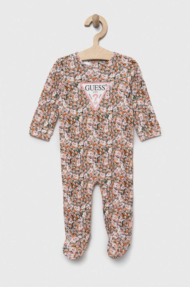 Дитячі бавовняні повзунки Guess колір барвистий (3327584)