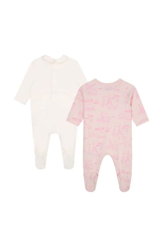 Дитячі бавовняні повзунки Kenzo Kids 2-pack колір рожевий (3458333) фото 2