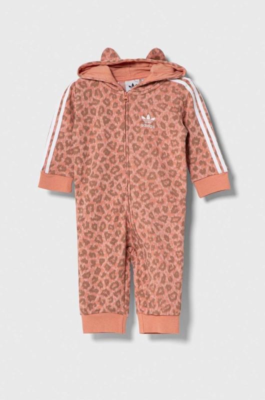 Дитячі повзунки adidas Originals колір рожевий