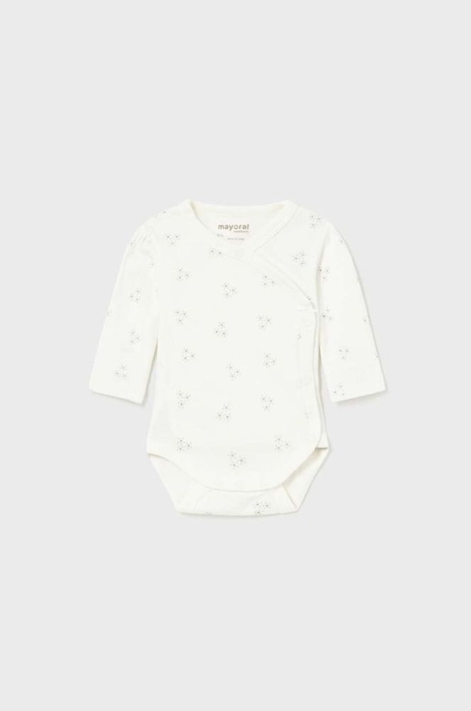 Дитяче бавовняне боді Mayoral Newborn 2-pack колір бежевий (3428103) фото 2