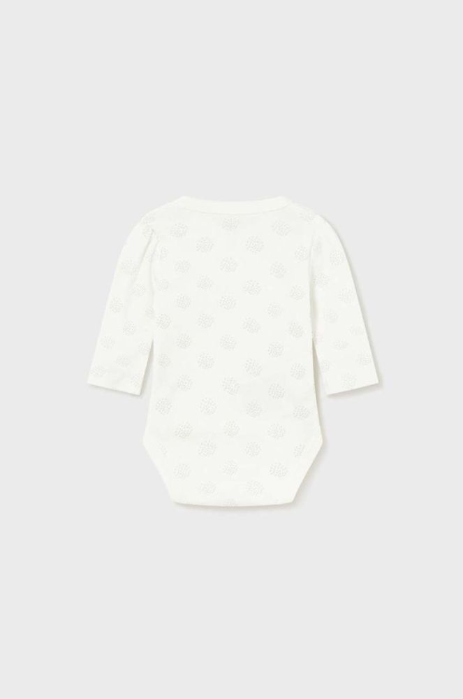 Дитяче бавовняне боді Mayoral Newborn 2-pack колір бежевий (3428103) фото 3
