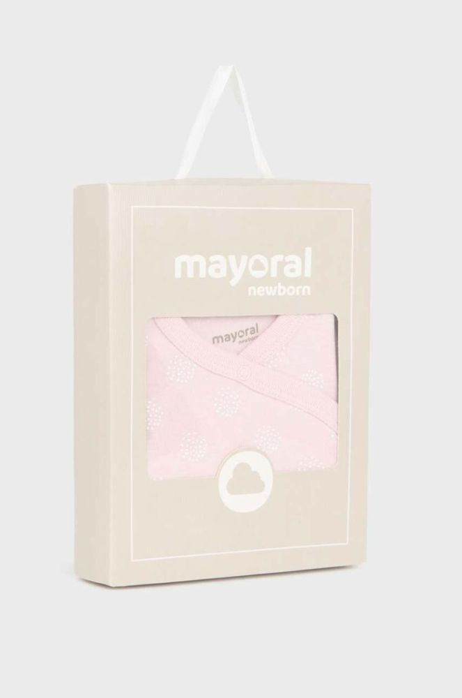Дитяче бавовняне боді Mayoral Newborn 2-pack колір рожевий (3428097) фото 5