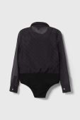 Дитяче боді Guess колір чорний візерунок
