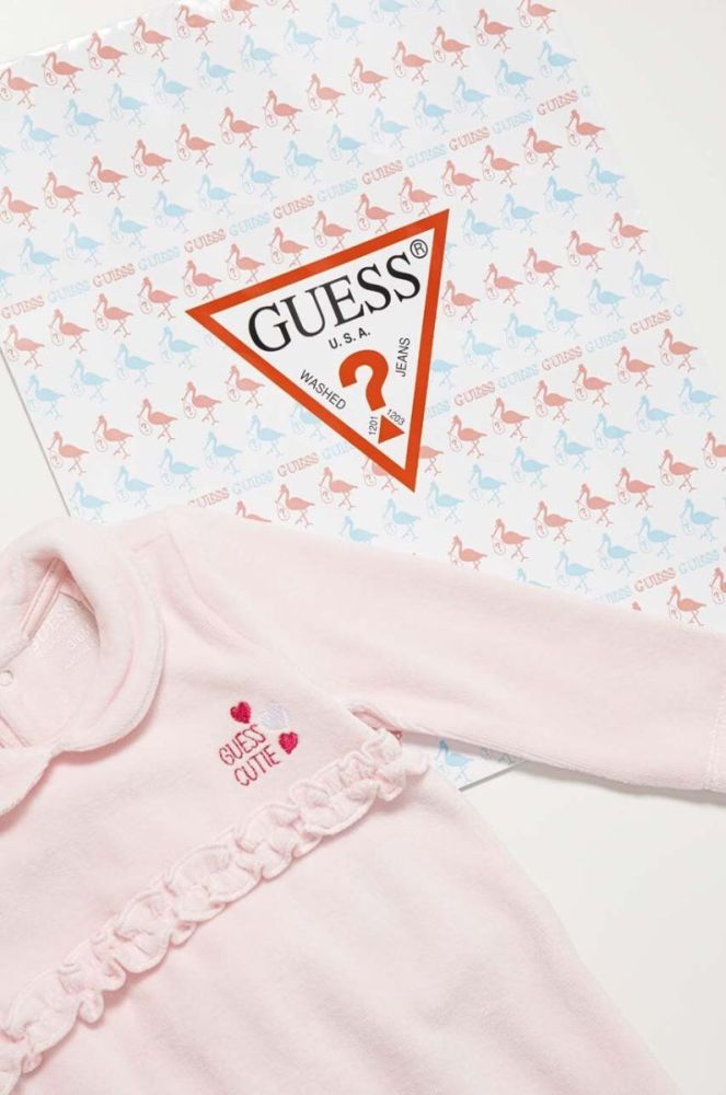 Повзунки для немовлят Guess колір рожевий (3523091) фото 5