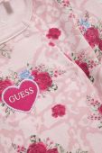 Дитячі бавовняні повзунки Guess колір рожевий (3588001)