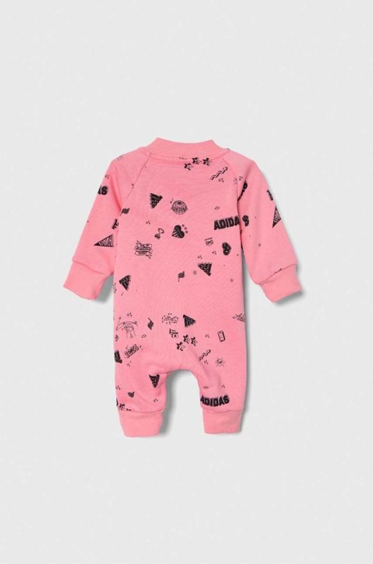 Дитячі повзунки adidas I BLUV Q3 ONESI колір рожевий (3491414) фото 2